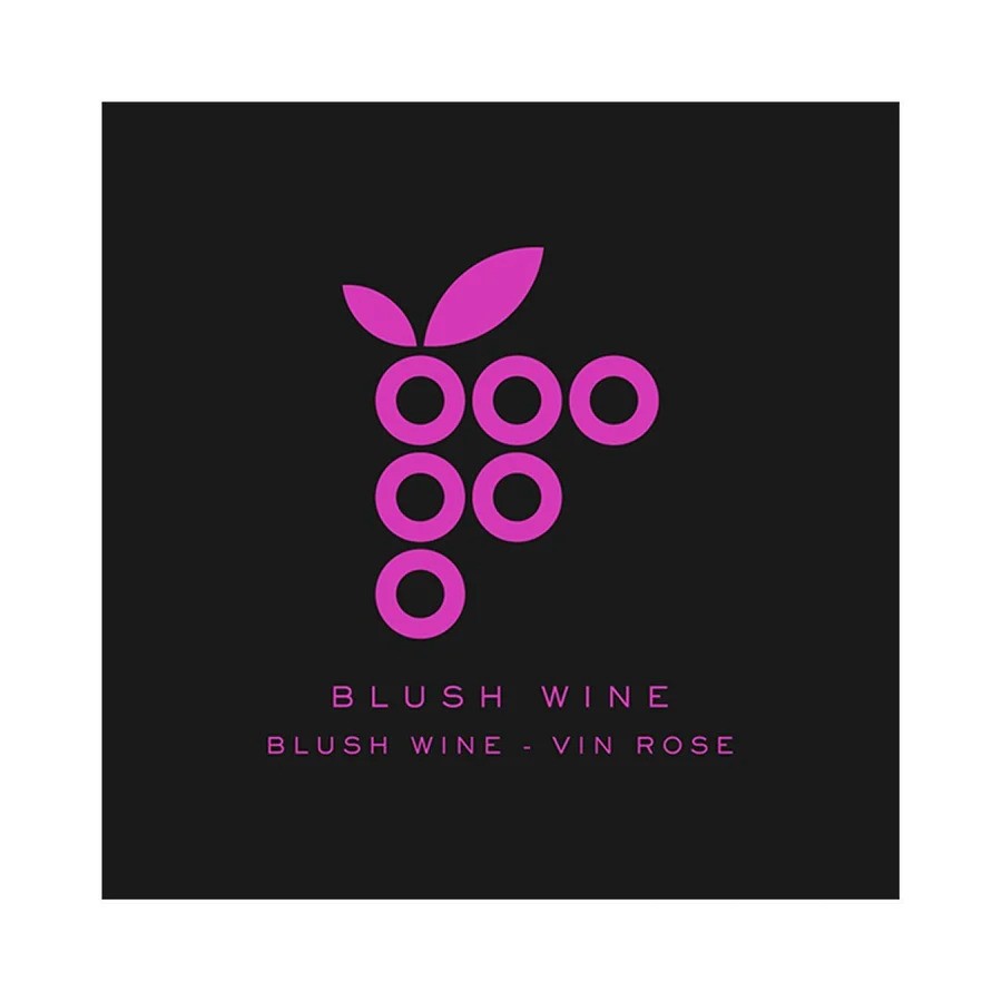Generic Blush Rose Winemaking Wine Labels