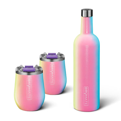 BruMate Glitter Rainbow Winesulator Bundle