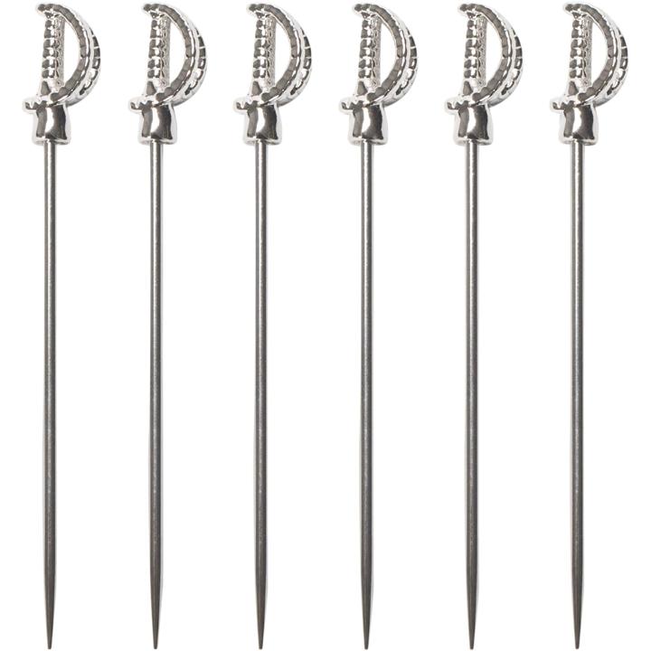 Cork Pops Stainless Steel 4 Inch Rapier Sword Cocktail Martini Picks