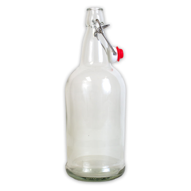 1 L Swing-Top Bottles (EZ-Cap / Grolsch-Style) – 12 Pack with Caps