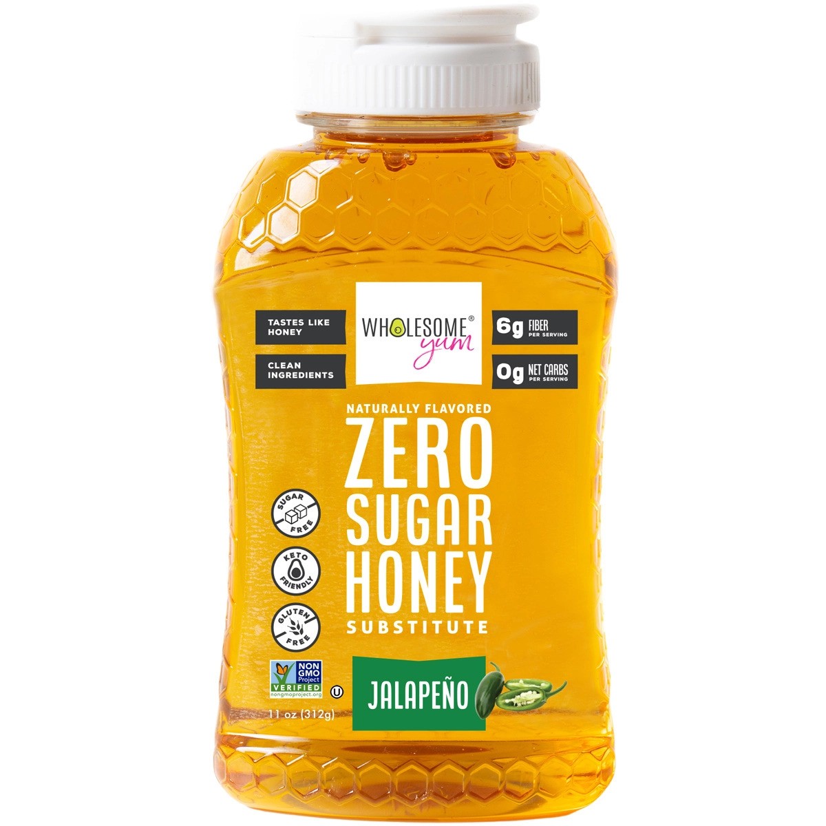 Wholesome Yum Zero Sugar Honey Substitute with Allulose – Keto, Low Carb (11 oz)