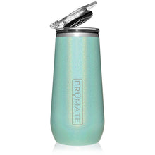 Load image into Gallery viewer, Brumate Champagne Flute Glitter Aqua