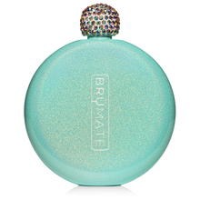 Load image into Gallery viewer, Brumate Flask Glitter Aqua 5oz
