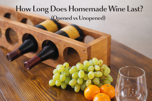 How long does homemade wine last opened vs unopened