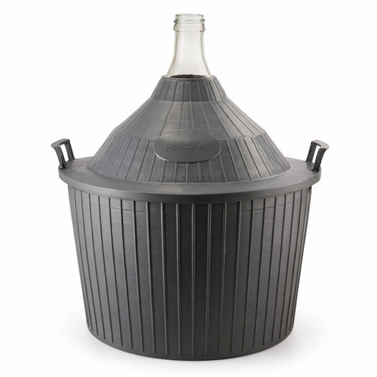 54L Glass Demijohn with Plastic Basket – Heavy Duty Fermentation Vessel
