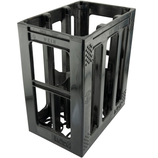 6 Bottle Plastic Wine Bottle Carrier Crate | Stackable Storage & Transport Case