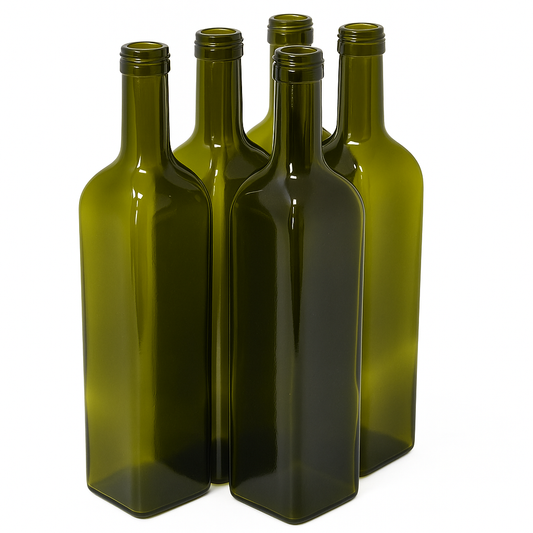 Olive Oil Bottles and Caps (Pack of 12)
