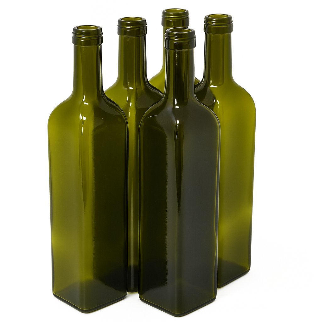 Olive Oil Bottles and Caps (Pack of 12)