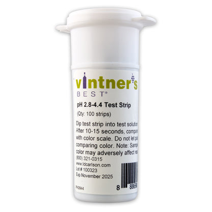 pH Test Strips for Wine & Beer Making – 100 Strips