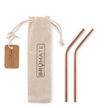 Load image into Gallery viewer, Brumate Reusable Wine Straws Rose Gold
