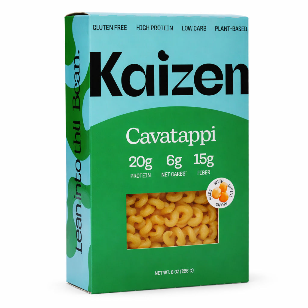 Kaizen Pasta – High Protein Low Carb Gluten-Free Keto-Friendly Plant-Based Pasta (2–6g Net Carbs, 8 oz)