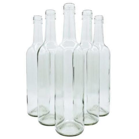750ml Bordeaux Screw Cap Wine Bottles – Pack of 12 (Green or Clear)