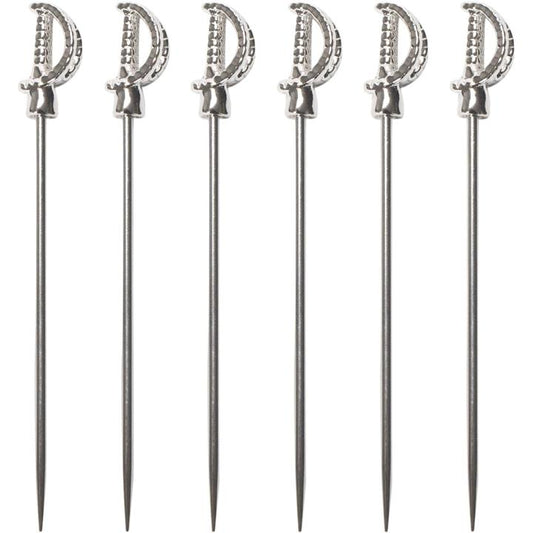 Cork Pops Stainless Steel 4 Inch Rapier Sword Cocktail Martini Picks