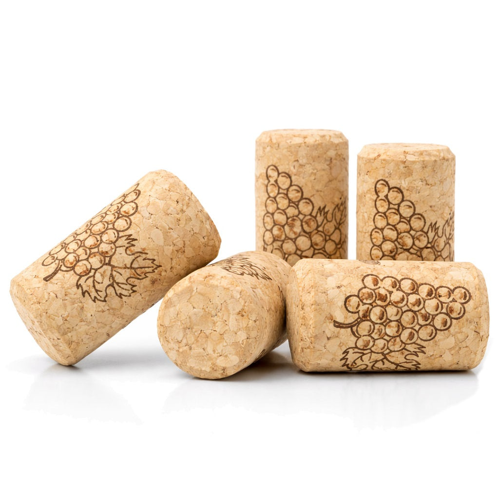 Wine Corks #8 & #9 – Short Agglomerated Natural Closures for Bottling, Compression Fit (Bag of 100)