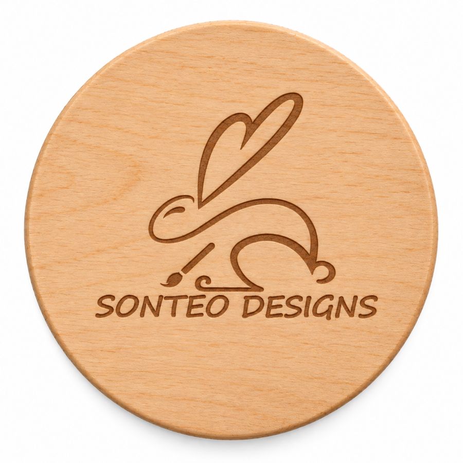 Custom Logo Laser Engraved Coasters – Upload Your Logo – Cork, Wood & Slate Stone