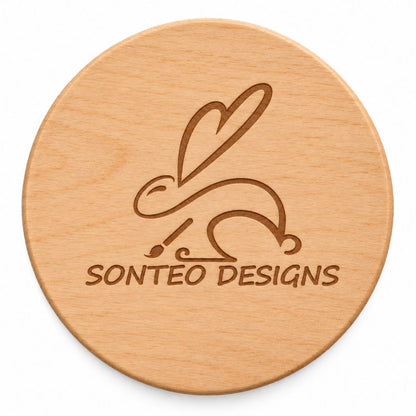 Custom Logo Laser Engraved Coasters – Upload Your Logo – Cork, Wood & Slate Stone