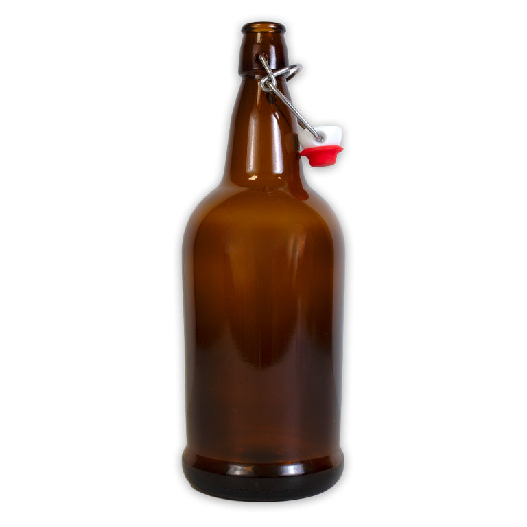 1 L Swing-Top Bottles (EZ-Cap / Grolsch-Style) – 12 Pack with Caps