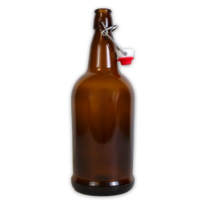 1 L Swing-Top Bottles (EZ-Cap / Grolsch-Style) – 12 Pack with Caps