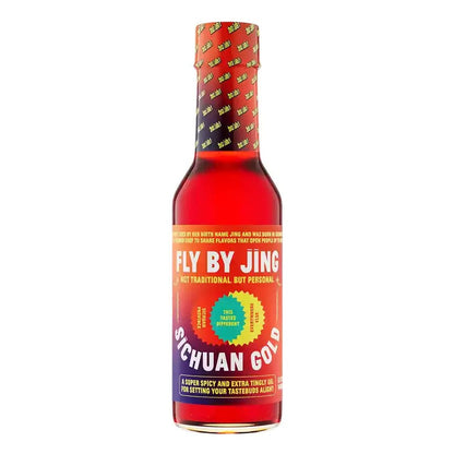 Fly By Jing Sichuan Gold Chili Oil – Extra Hot Chinese Chili Oil with Sichuan Tribute Peppers, Vegan, 5 oz