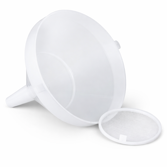 8" Nylon Filter Funnel with Fine Mesh Screen – For Wine, Beer & Liquid Filtering