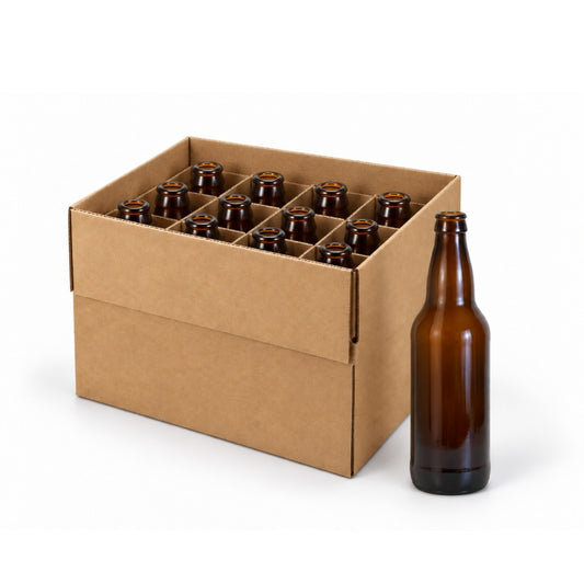Beer Bottles – Brown 650 ml (22 oz) Crown-Top Bottles, Case of 12