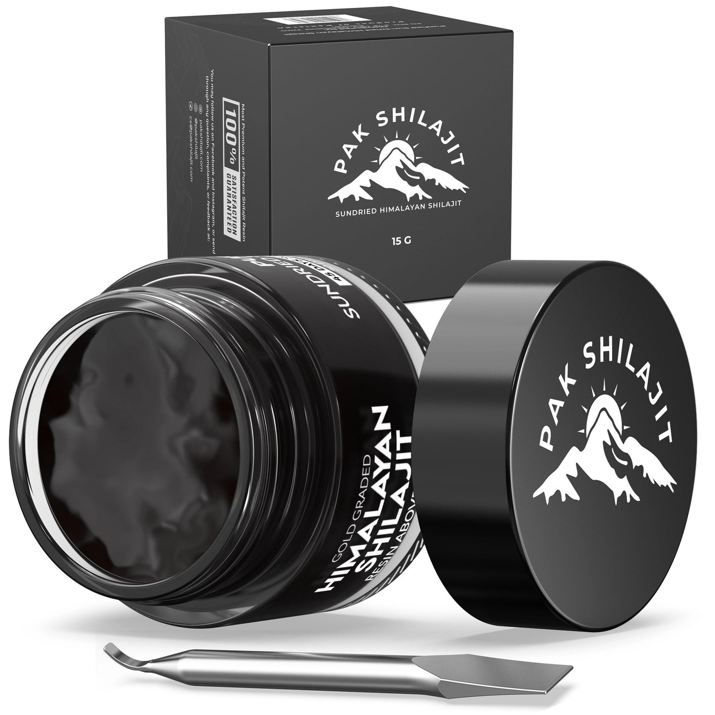 Pak Shilajit – Organic Sundried Himalayan Shilajit Resin (15 g Jar)