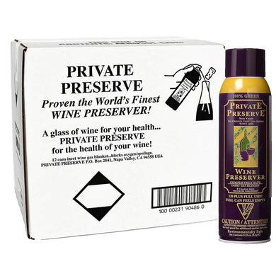 Private Preserve Wine Preservation System Case of 12