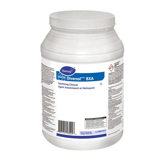 Diversey Suma Diversol BXA Multipurpose Powder Cleaner & Sanitizer – Food Safe Destainer for Kitchens & Food Processing, Pink, 3kg