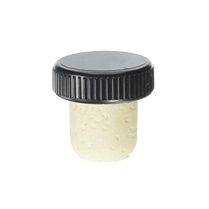 Plastic Top Tasting Corks – Natural Cork Bottle Stopper with Black Cap