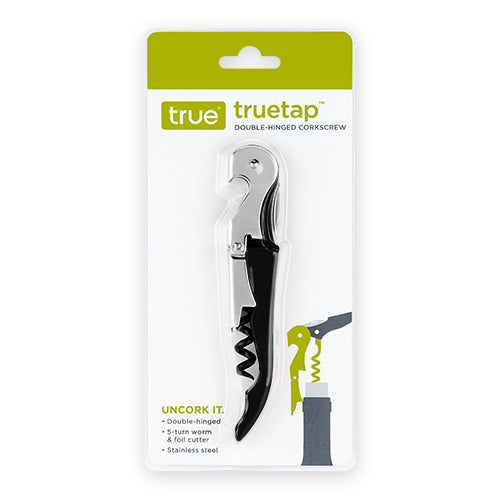True Tap double-hinged corkscrew packaging on a white background