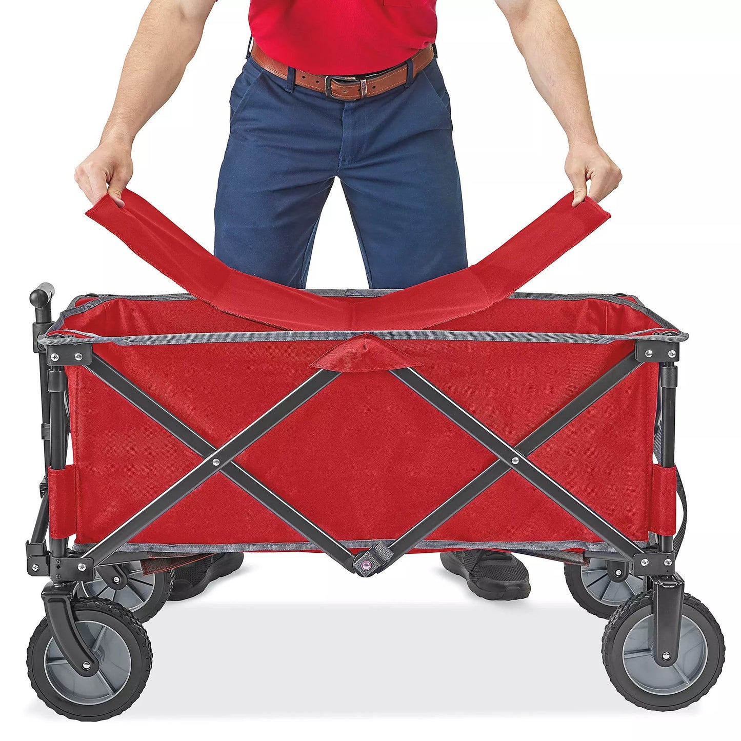 Uline Red Utility Wagon