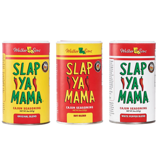 Slap Ya Mama Cajun Seasoning 8 oz – Original, Hot & White Pepper Blend