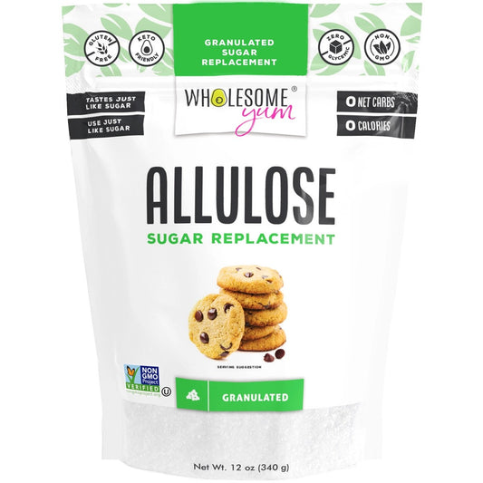 Allulose Sweetener – Zero Calorie, Keto, Sugar-Free Natural Sugar Substitute (12 oz)