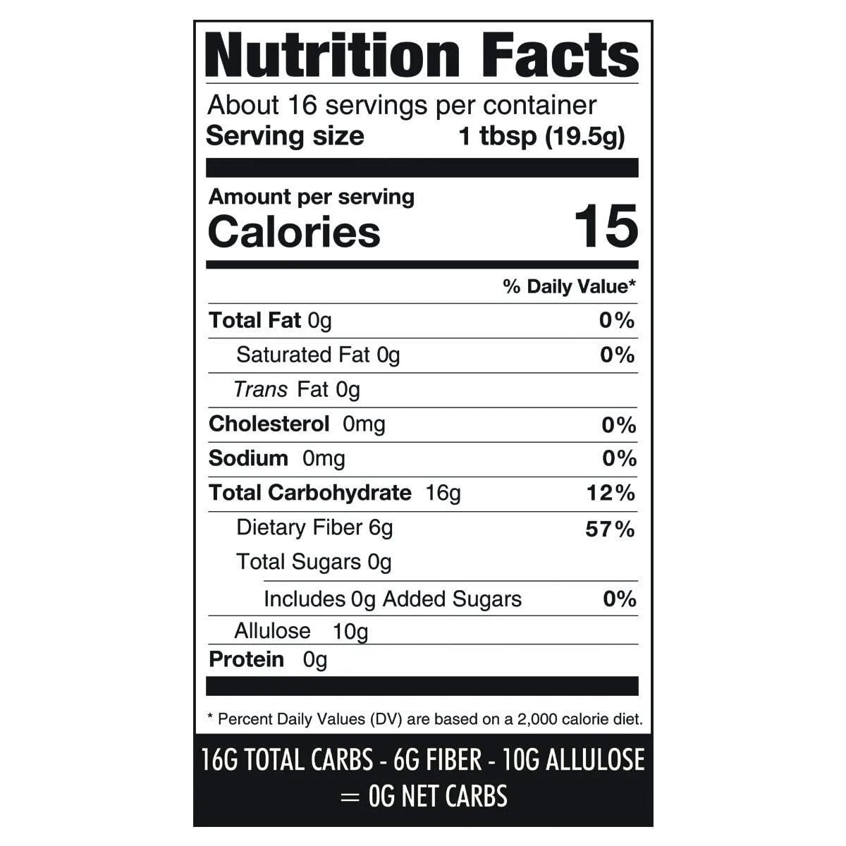 Wholesome Yum Honey Nutrition Info