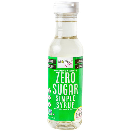 Wholesome Yum Zero Sugar Simple Syrup – Smooth Sweetener for Coffee, Cocktails & Drinks (340g)