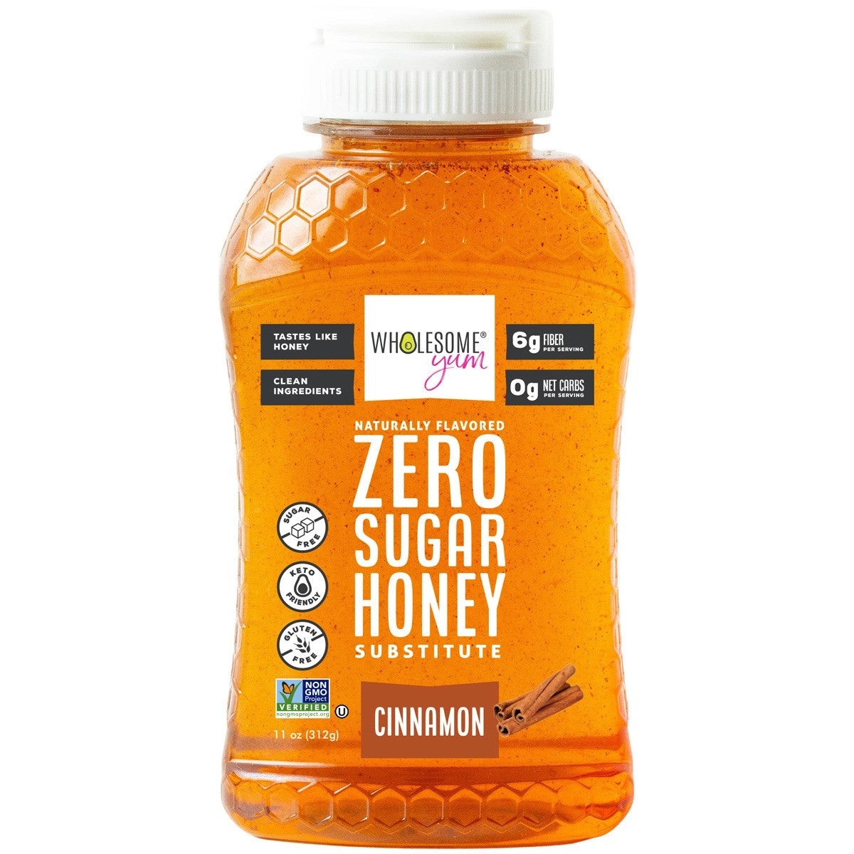 Wholesome Yum Zero Sugar Honey Substitute with Allulose – Keto, Low Carb (11 oz)