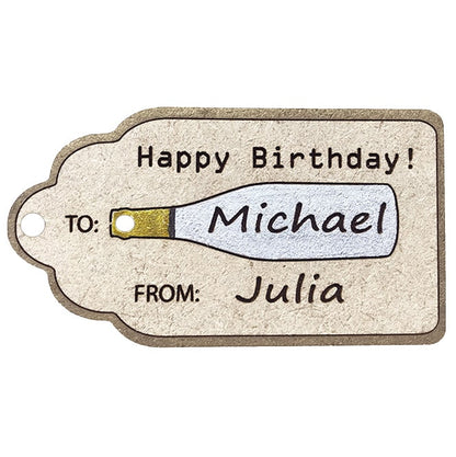 Sonteo Designs Bottle Engraved Wooden Tag