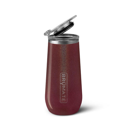 Brumate Champagne Flute Glitter Merlot