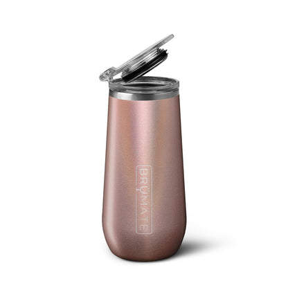 Brumate Champagne Flute Glitter Rose Gold