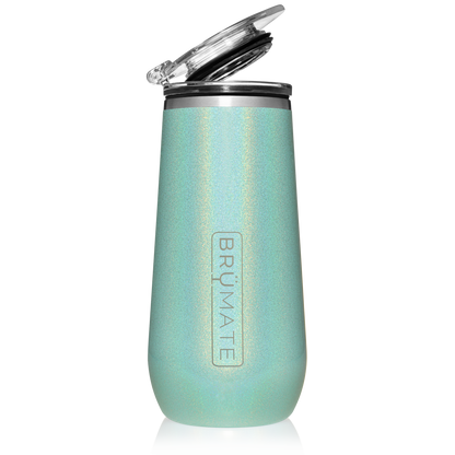 Brumate Champagne Flute Glitter Aqua