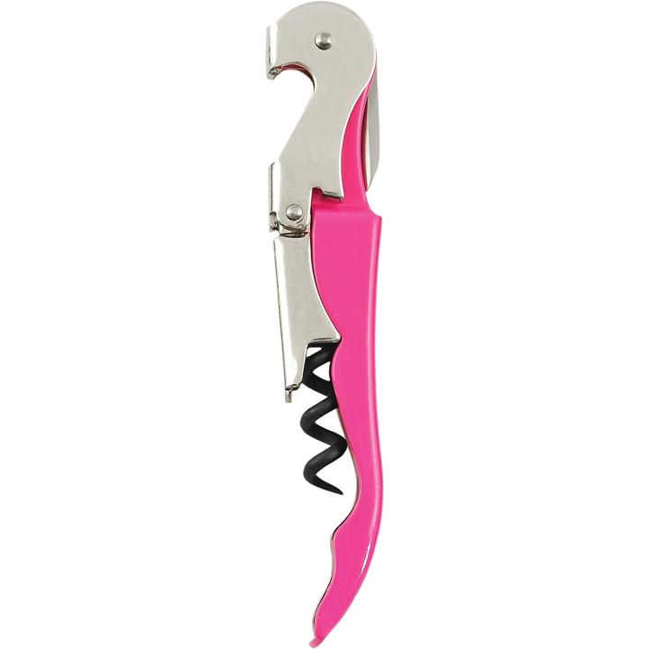 True Brands Truetap Double Hinged Waiter's Corkscrew Pink